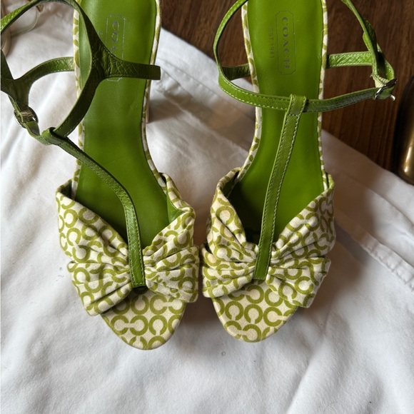 Coach JANEEN Green signature C Op Art Pattern - Picture 2 of 5